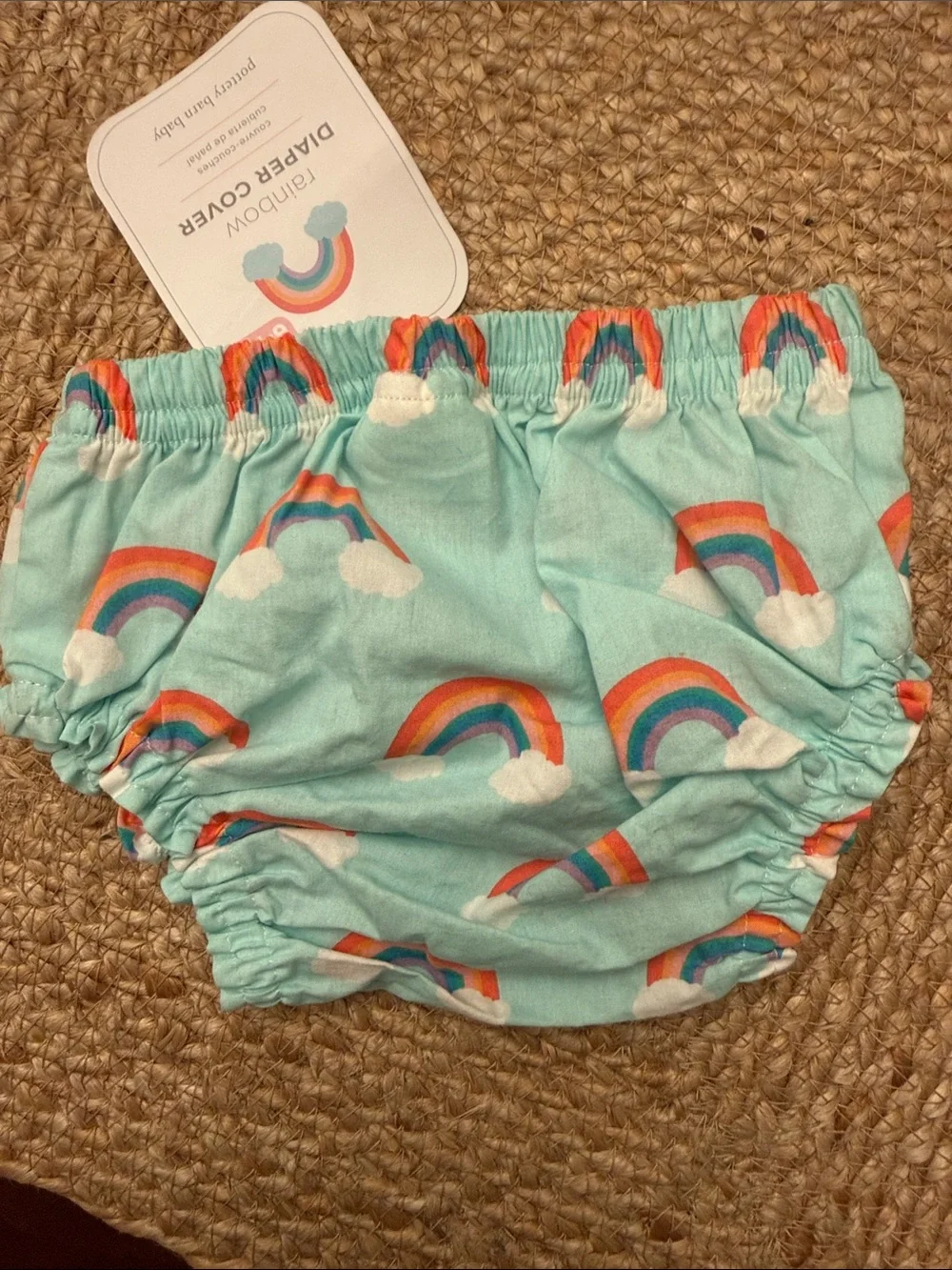 Pottery Barn Baby Aqua Rainbow Diaper Cover